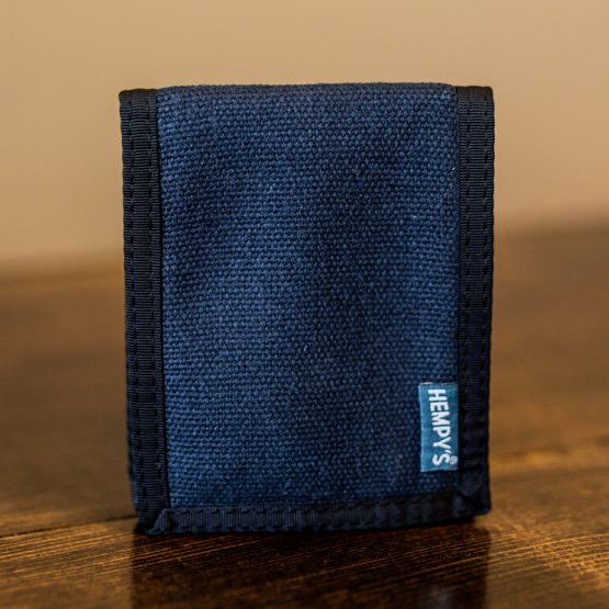 Hemp Bi-Fold Wallet black with black trim